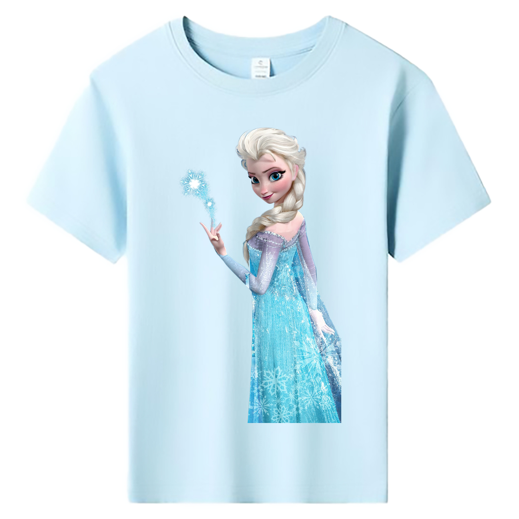 （画像用） アナと雪の女王 アンナ エルサ Frozen Anna Elsa 綿100％キッズTシャツ（フロントプリント）